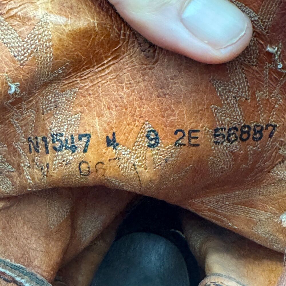 Lucchese 1883 Mad Dog Goat Leather Cowboy Boots Brown Snip Toe Mens 9 2E USA - Picture 15 of 15
